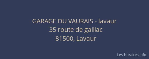 GARAGE DU VAURAIS - lavaur