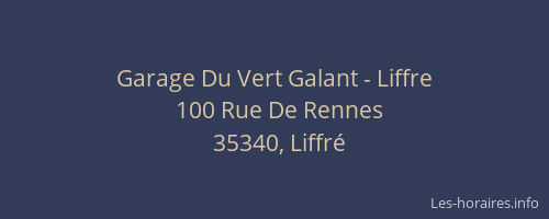 Garage Du Vert Galant - Liffre