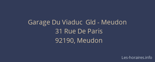 Garage Du Viaduc  Gld - Meudon
