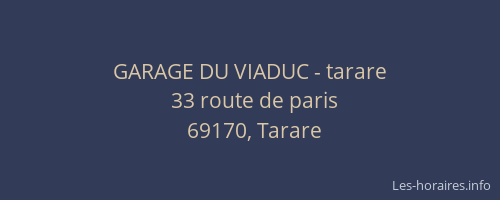 GARAGE DU VIADUC - tarare