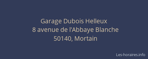 Garage Dubois Helleux