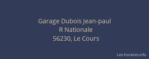 Garage Dubois Jean-paul