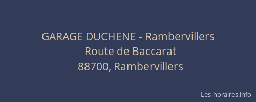 GARAGE DUCHENE - Rambervillers