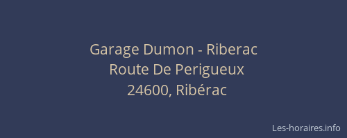 Garage Dumon - Riberac
