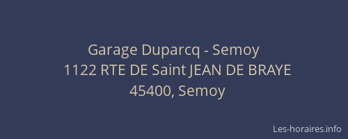Garage Duparcq - Semoy
