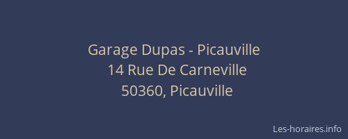 Garage Dupas - Picauville