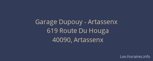 Garage Dupouy - Artassenx
