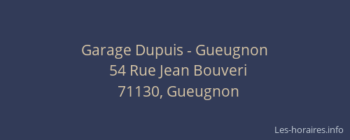 Garage Dupuis - Gueugnon