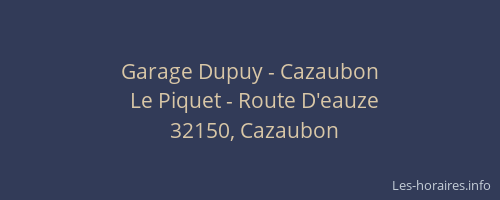 Garage Dupuy - Cazaubon