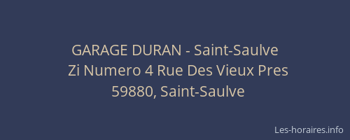 GARAGE DURAN - Saint-Saulve