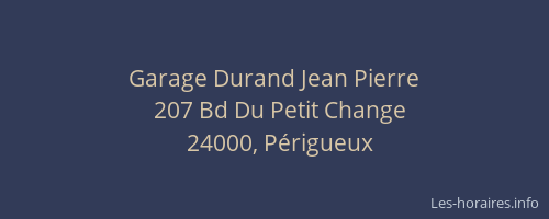 Garage Durand Jean Pierre