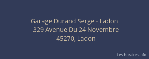 Garage Durand Serge - Ladon