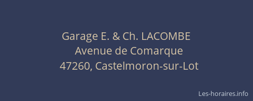 Garage E. & Ch. LACOMBE