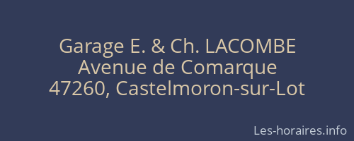 Garage E. & Ch. LACOMBE