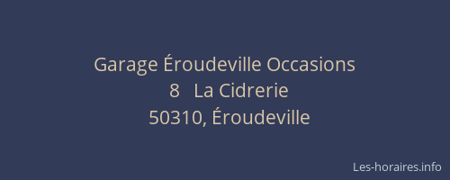 Garage &Eacute;roudeville Occasions
