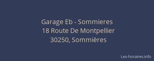 Garage Eb - Sommieres