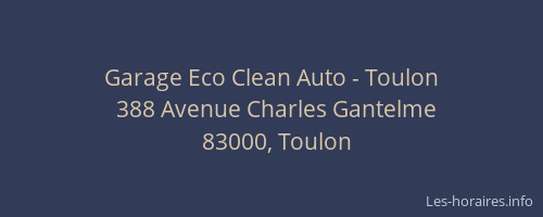 Garage Eco Clean Auto - Toulon
