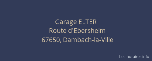 Garage ELTER