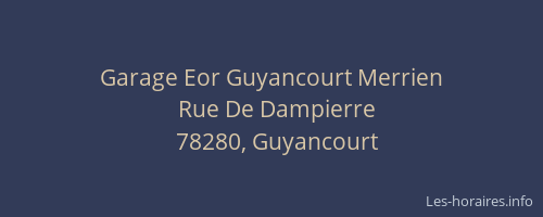 Garage Eor Guyancourt Merrien