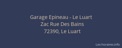 Garage Epineau - Le Luart
