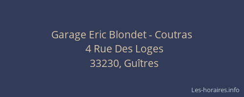 Garage Eric Blondet - Coutras