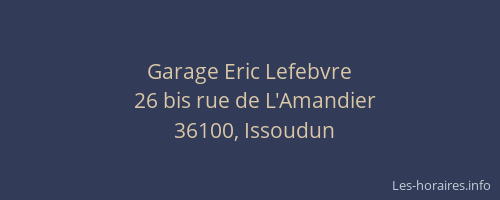 Garage Eric Lefebvre