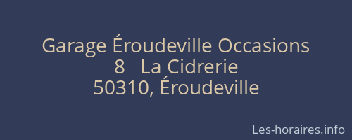 Garage Éroudeville Occasions
