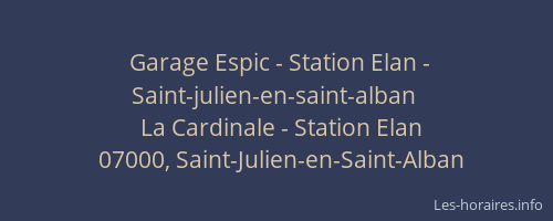 Garage Espic - Station Elan - Saint-julien-en-saint-alban