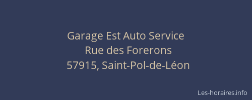 Garage Est Auto Service