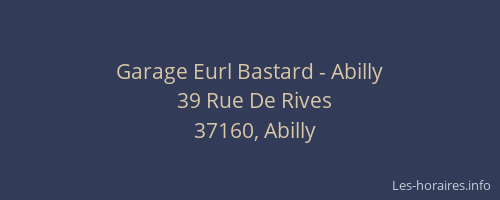 Garage Eurl Bastard - Abilly