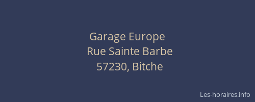 Garage Europe
