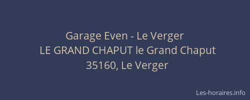 Garage Even - Le Verger
