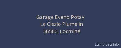 Garage Eveno Potay