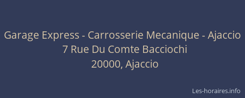 Garage Express - Carrosserie Mecanique - Ajaccio