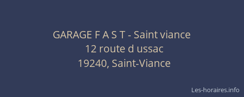 GARAGE F A S T - Saint viance