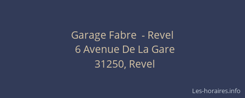 Garage Fabre  - Revel