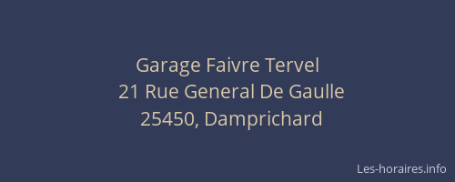 Garage Faivre Tervel