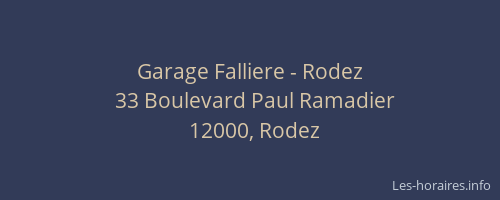 Garage Falliere - Rodez