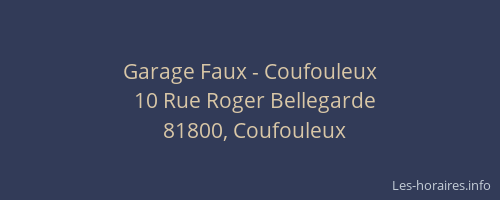 Garage Faux - Coufouleux