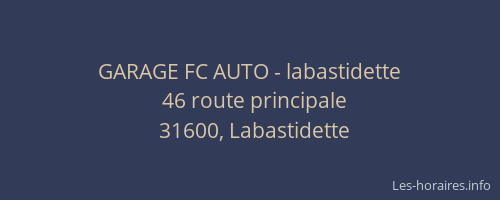 GARAGE FC AUTO - labastidette