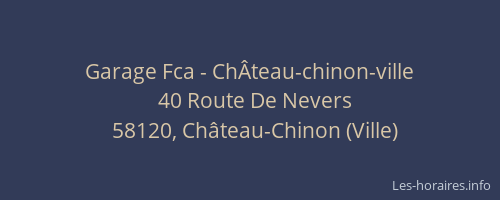 Garage Fca - Ch&Acirc;teau-chinon-ville