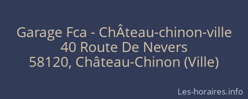 Garage Fca - ChÂteau-chinon-ville