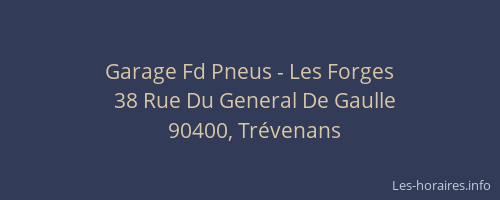 Garage Fd Pneus - Les Forges