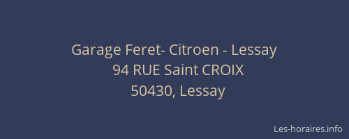 Garage Feret- Citroen - Lessay