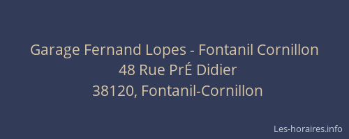 Garage Fernand Lopes - Fontanil Cornillon