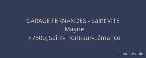 GARAGE FERNANDES - Saint VITE