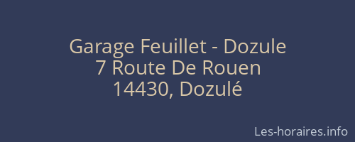 Garage Feuillet - Dozule