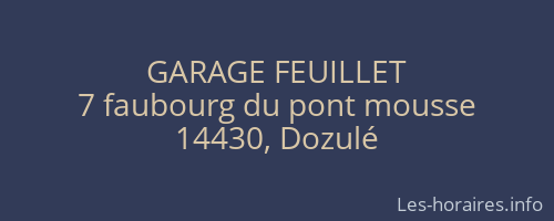 GARAGE FEUILLET