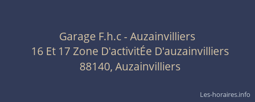 Garage F.h.c - Auzainvilliers