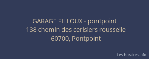 GARAGE FILLOUX - pontpoint